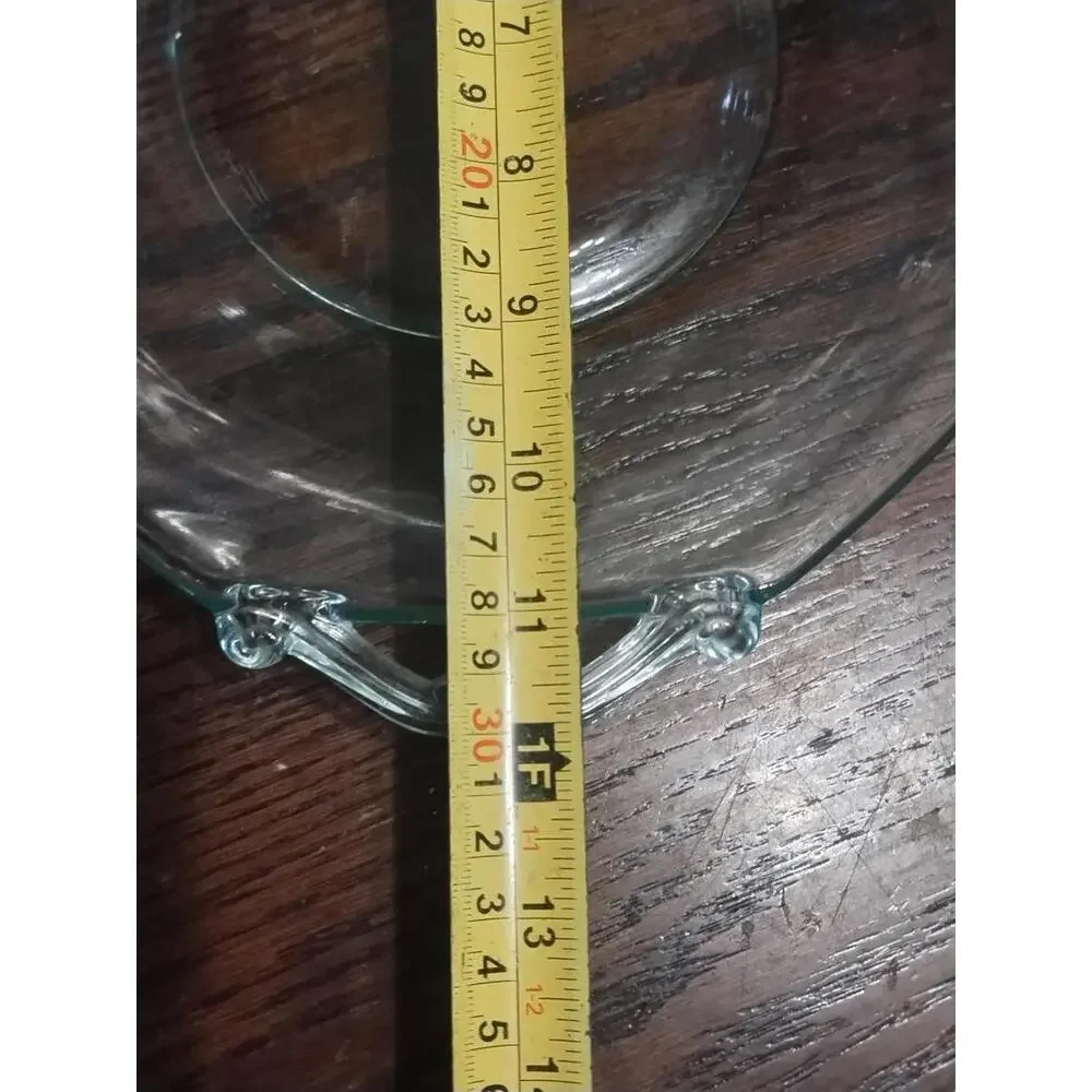 Vintage‎ 1920’s Depression Uranium Glass Plate with handles